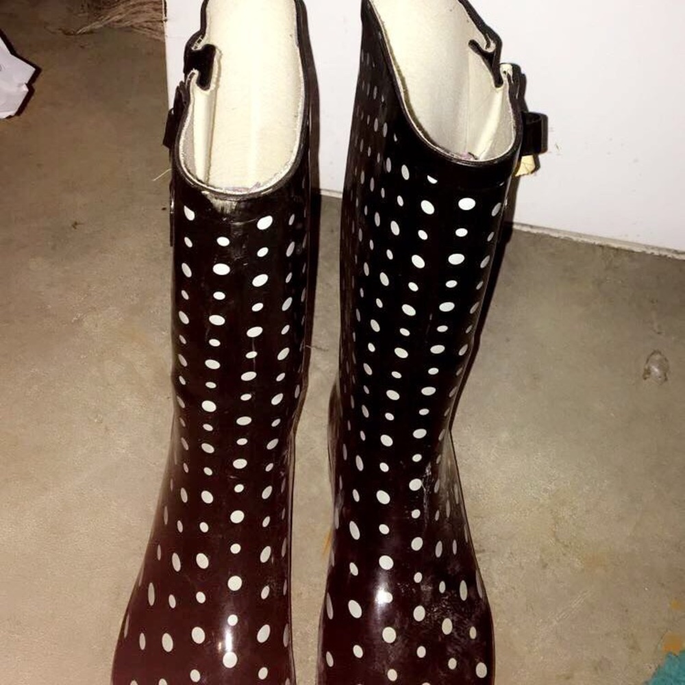 Polka Dot Rainboots